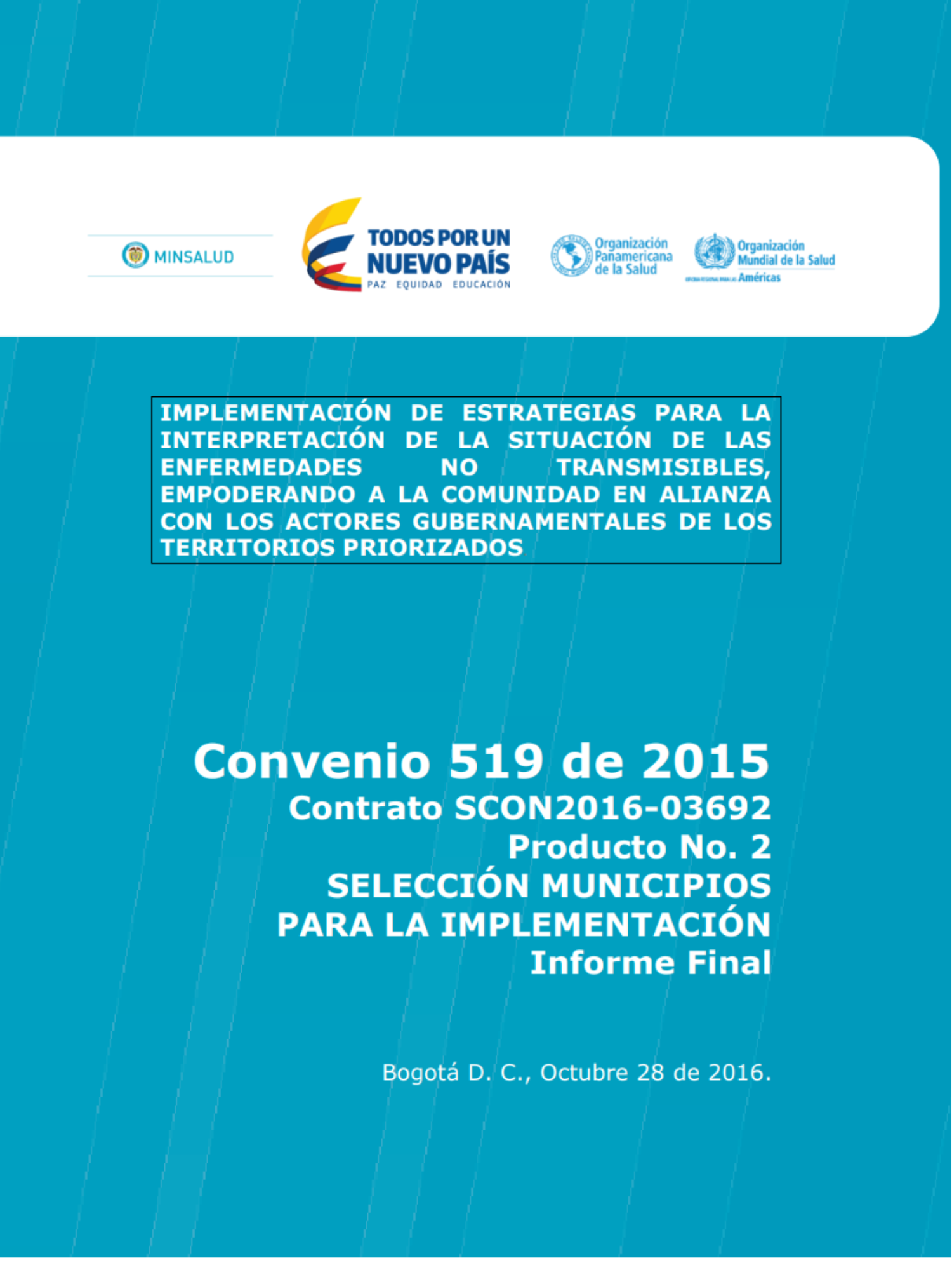 Lee más sobre el artículo 3. IMPLEMENTACIÓN DE ESTRATEGIAS PARA LA  INTERPRETACIÓN DE LA SITUACIÓN DE LAS  ENFERMEDADES NO TRANSMISIBLES,  EMPODERANDO A LA COMUNIDAD EN ALIANZA  CON LOS ACTORES GUBERNAMENTALES DE LOS  TERRITORIOS PRIORIZADOS. – Copy